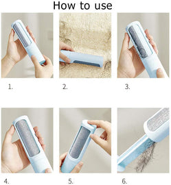 Nado care Pet Hair Remover for Furniture, Reusable, Self-Cleaning, No Adhesive or Sticky Tape Needed, Hair Remover Roller for Dog & Cat, Perfect for Couch, Bed, Clothes and Car (White)