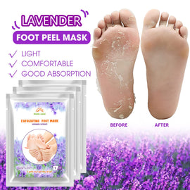 Nado Care Foot Peel Mask 3 Pack, Exfoliating Foot Masks, Natural Exfoliator for Dry Dead Skin, Callus, Repair Rough Heels for Men Women… (Lavender)