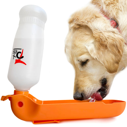 Nado Care Dog Water Bottle for Walking Portable Dog Water Dispenser Pet Drink Cup with Rotatable Clamshell Sink Lightweight & Convenient for Travel 20oz