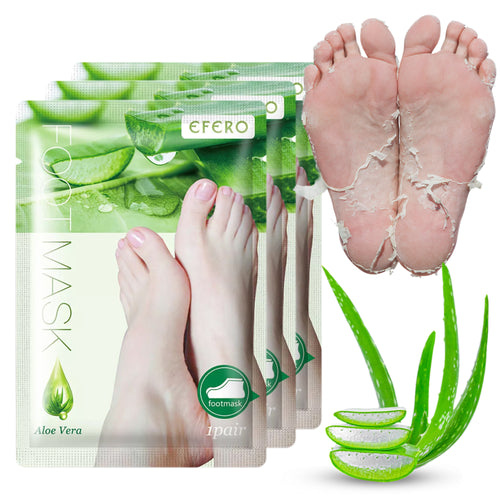 Foot Peel Mask, Exfoliating Foot Peel Masks, Exfoliator for Dry Dead Skin, Callus, Repair Rough Heels for Men Women… Natural Aloe Extract - 3 Pack
