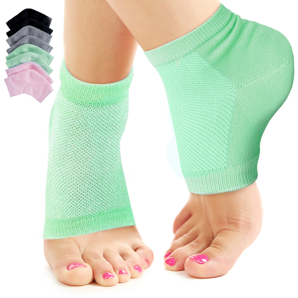 ZenToes Moisturizing Heel Socks 2 Pairs Gel Lined Toeless Spa Socks to Heal  and Treat Dry, Cracked Heels While You Sleep (Cotton, Gray) : Amazon.in:  Health & Personal Care